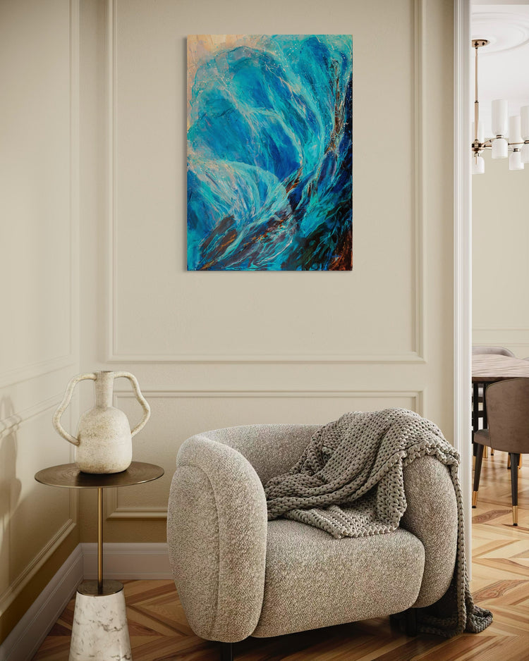 Ruffles - Fine water plumes make land giving up prismatic lacey water and spray.