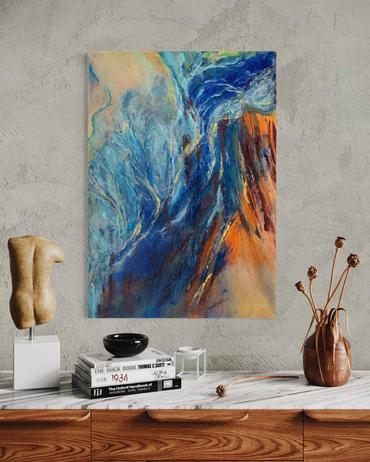 Shore's edge - Craggy rocks throw up a barrier to the sea's advance. There is a bubbling boiling response.