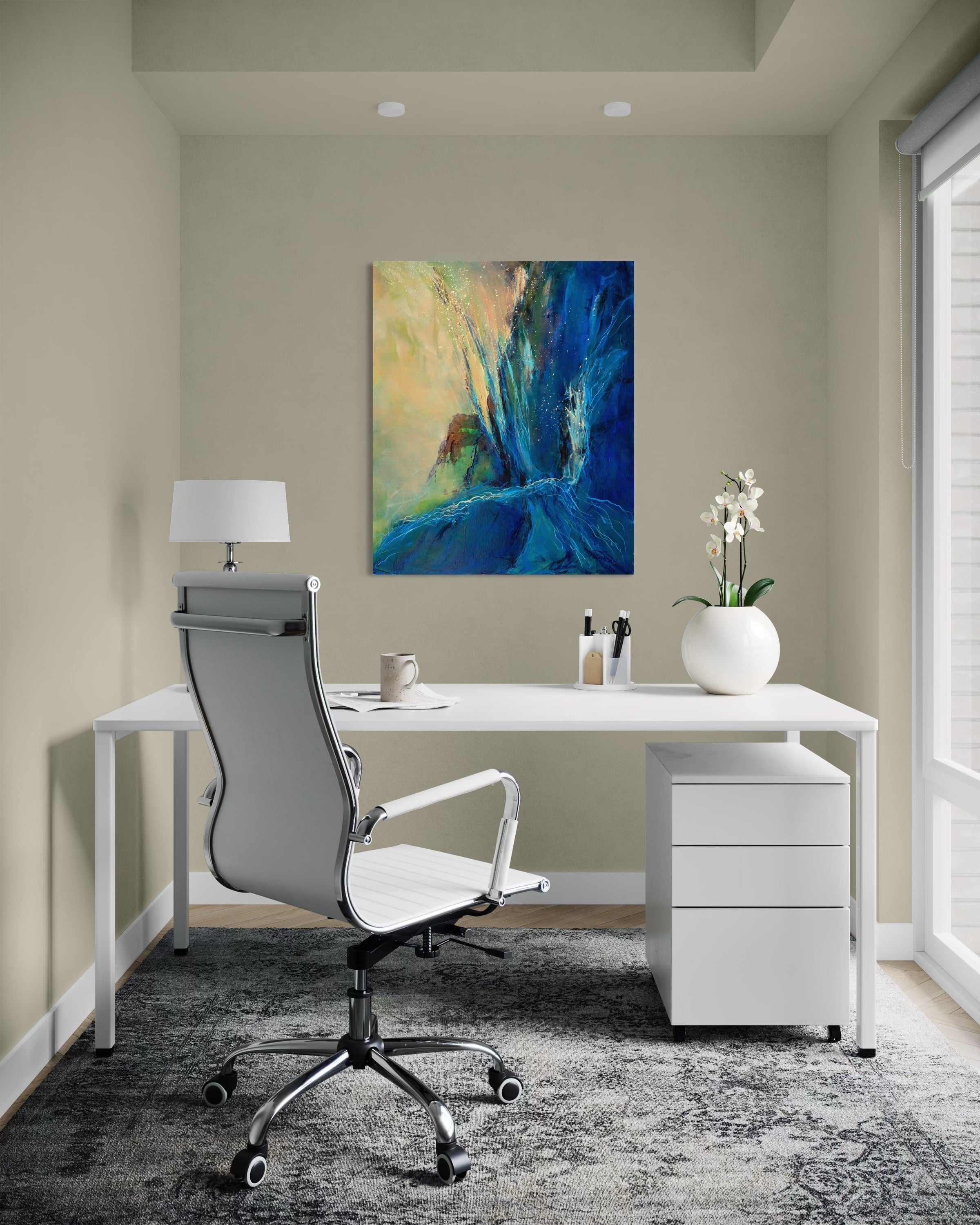 Seawall - A reverse water avalanche driving up before expunging myriads of fine droplets from its peak.