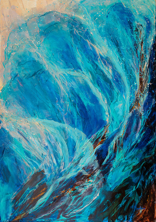 Ruffles - Fine water plumes make land giving up prismatic lacey water and spray.